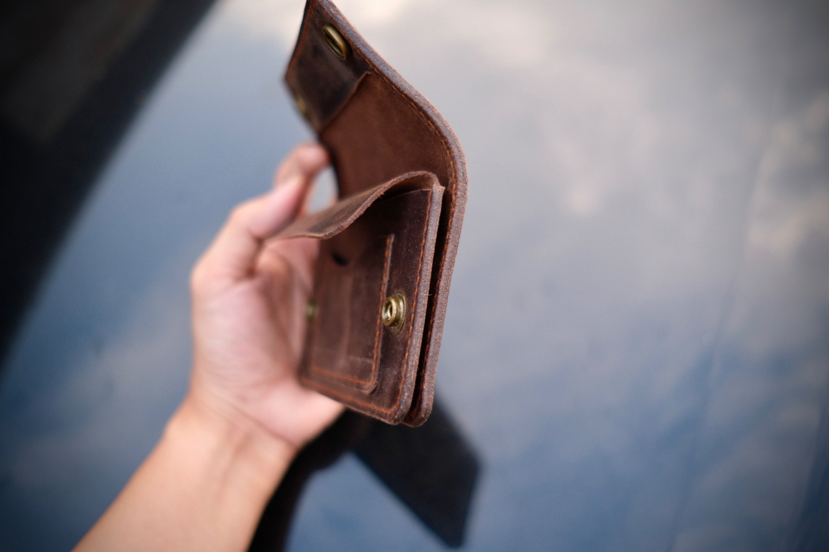 Leather Mini Trucker Wallet