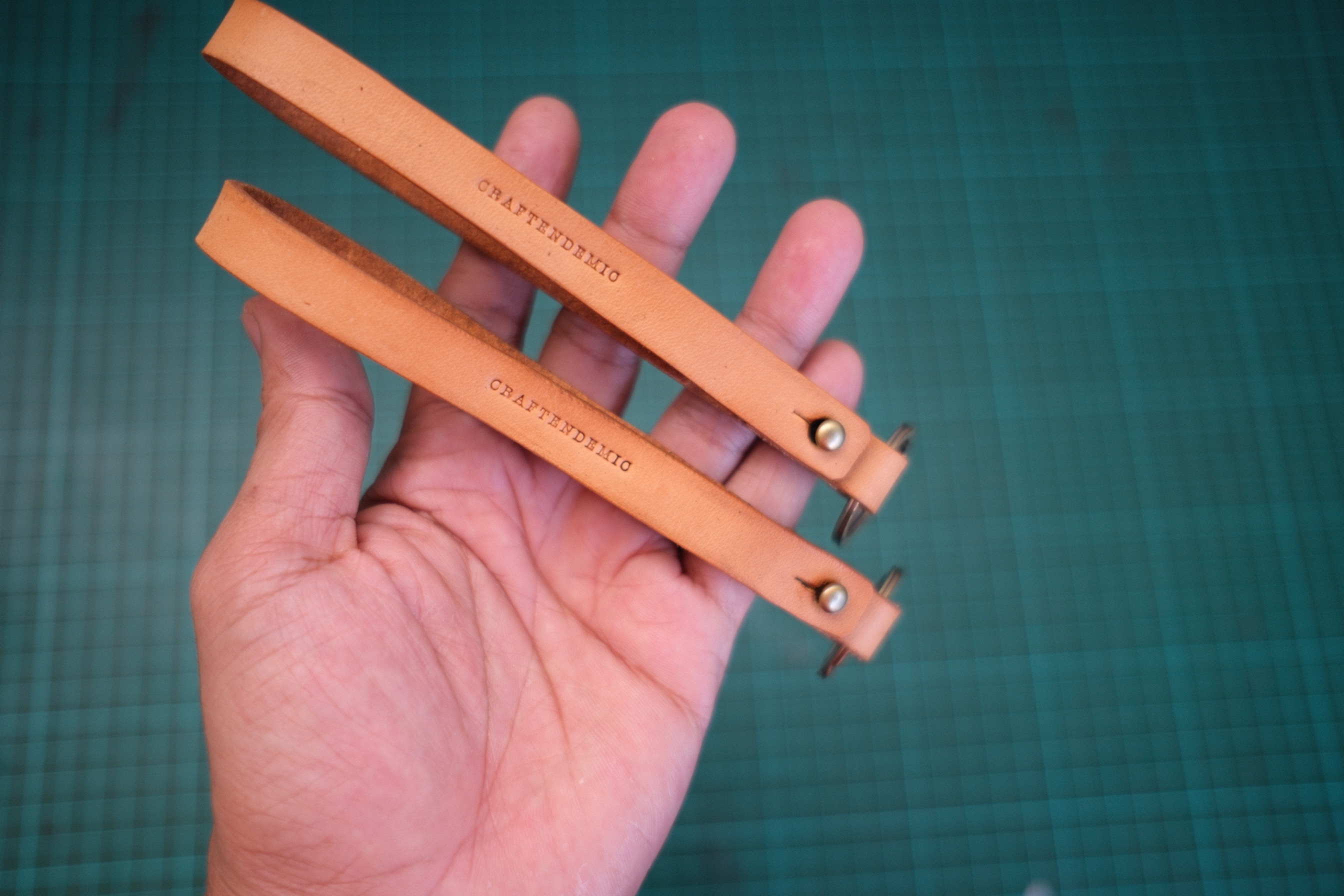 Leather Lanyard Keychain / key holder