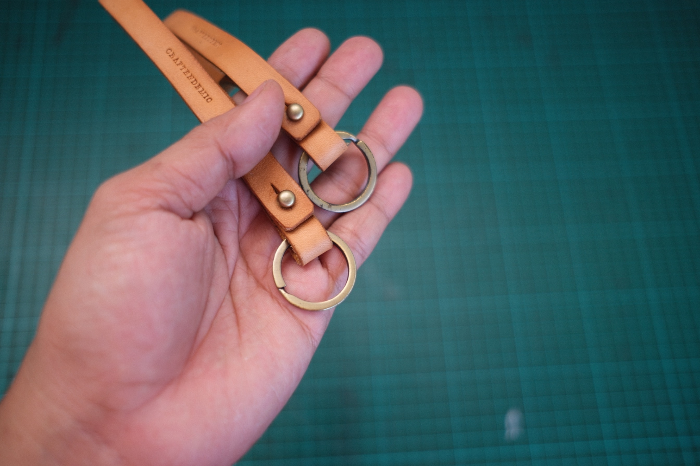 Leather Lanyard Keychain / key holder