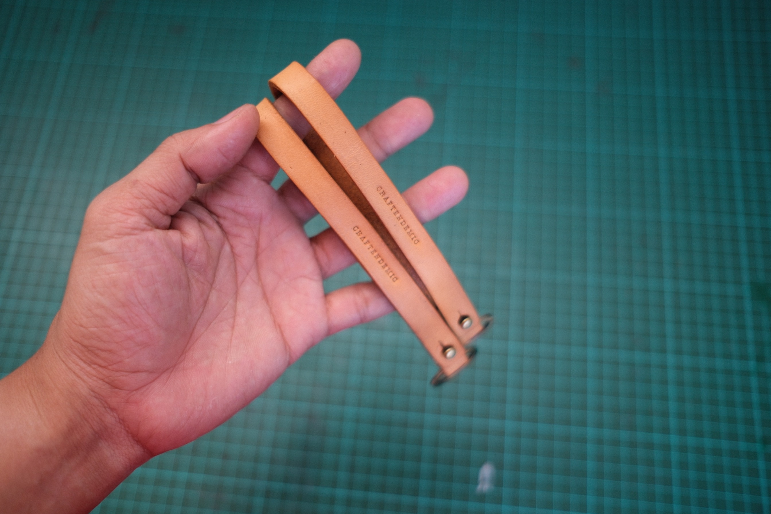 Leather Lanyard Keychain / key holder