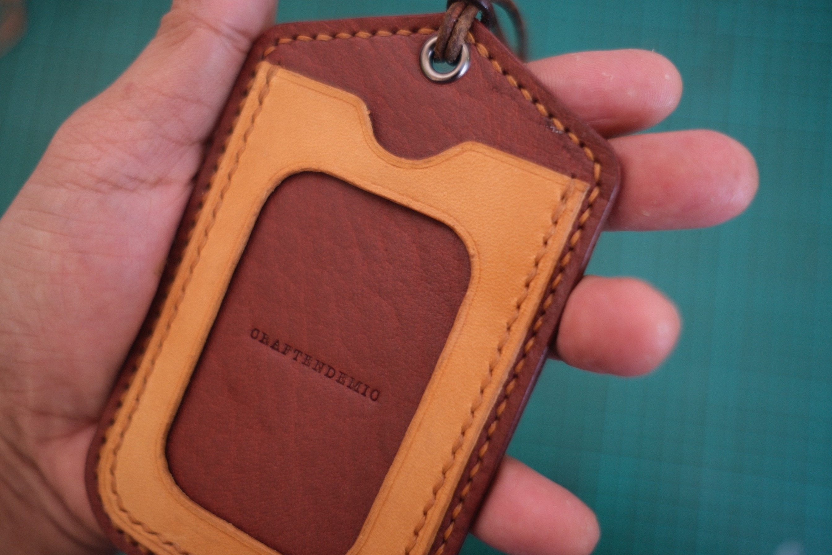 Leather ID Card Holders ID Lanyard