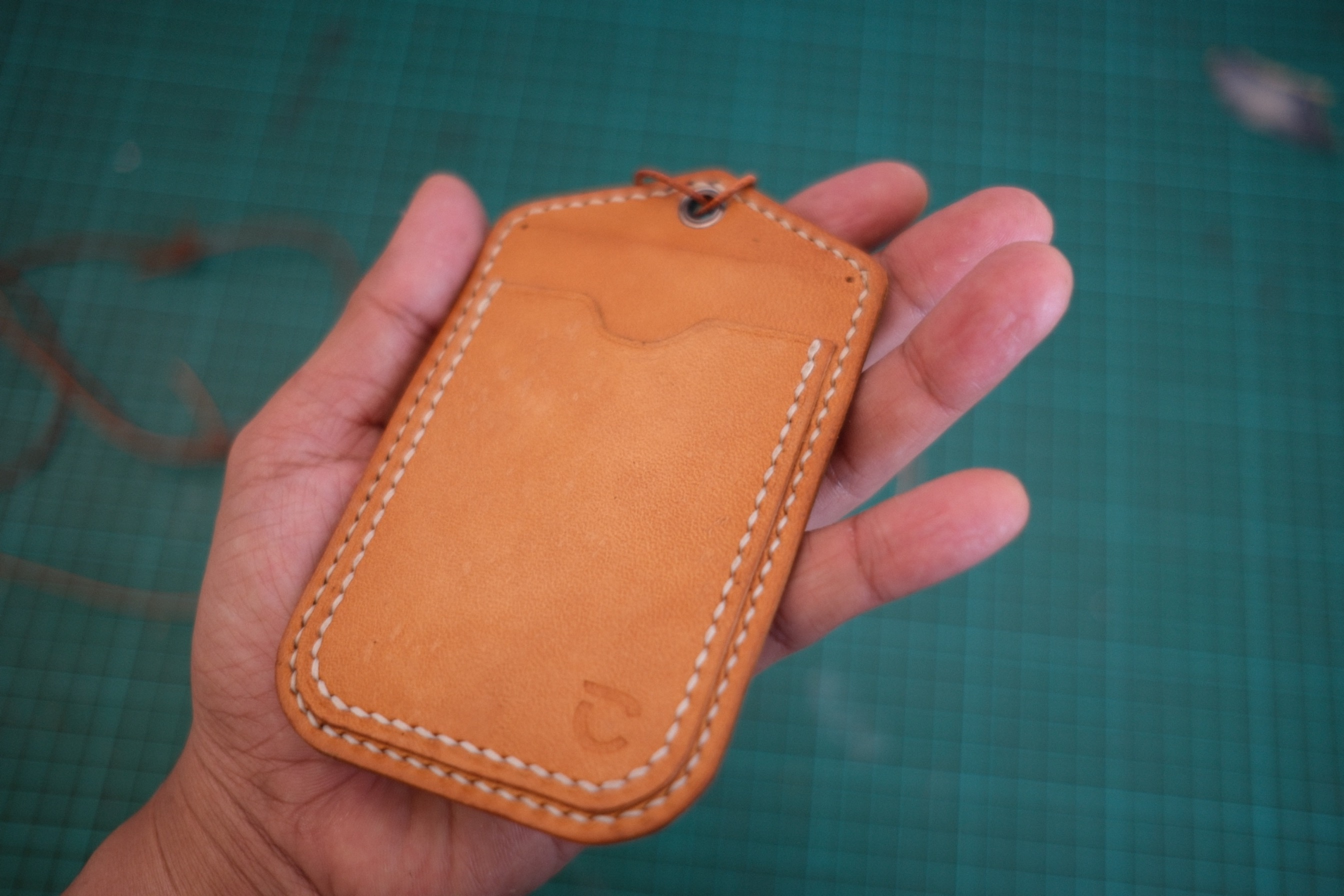 Leather ID Card Holders ID Lanyard