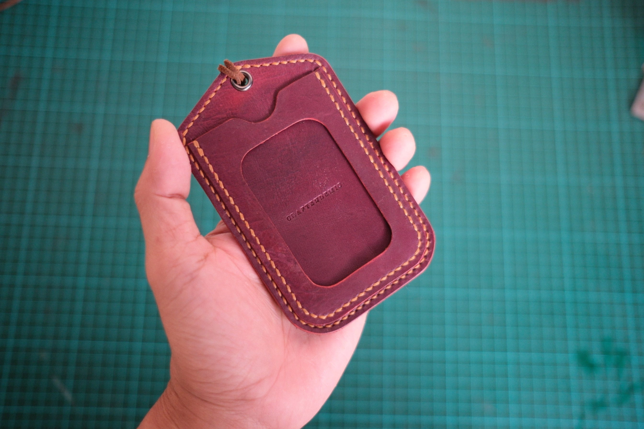 Leather ID Card Holders ID Lanyard