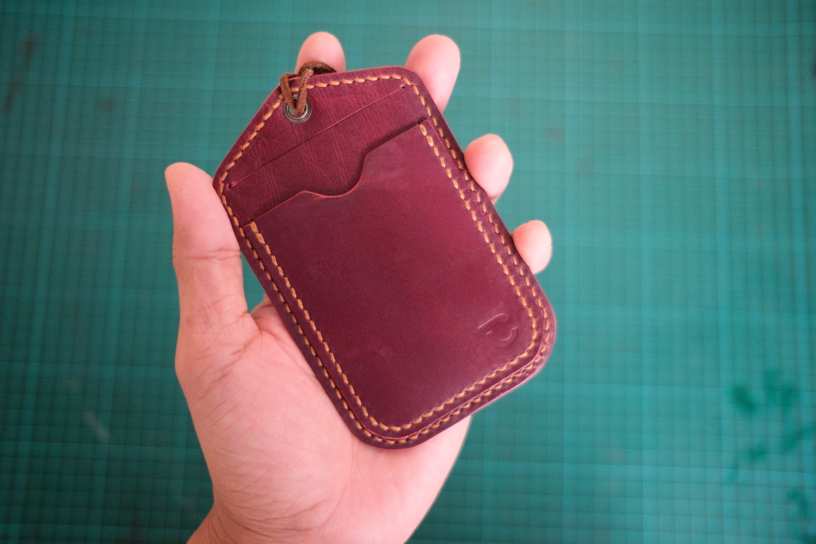 Leather ID Card Holders ID Lanyard