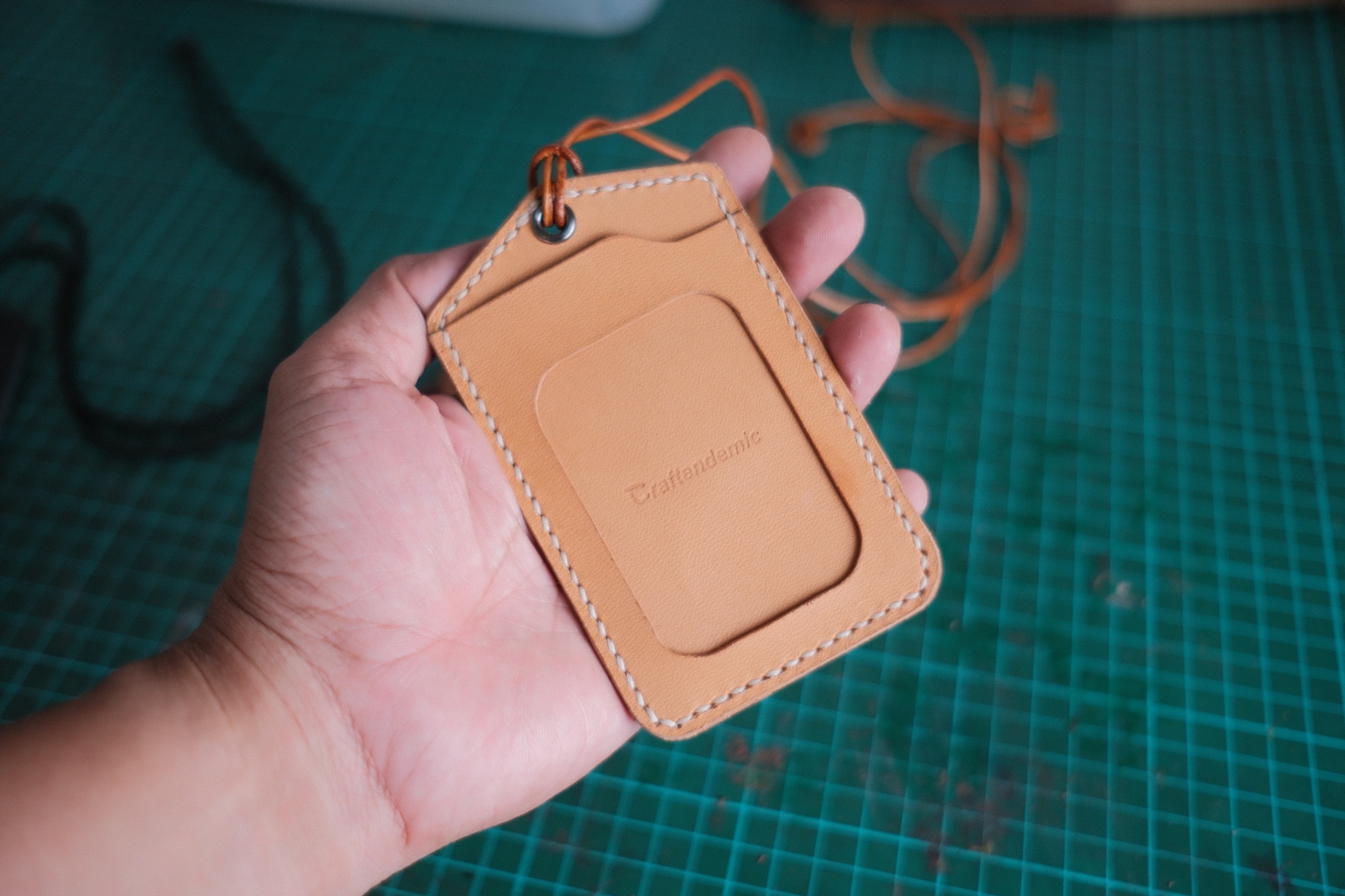 Leather ID Lanyard