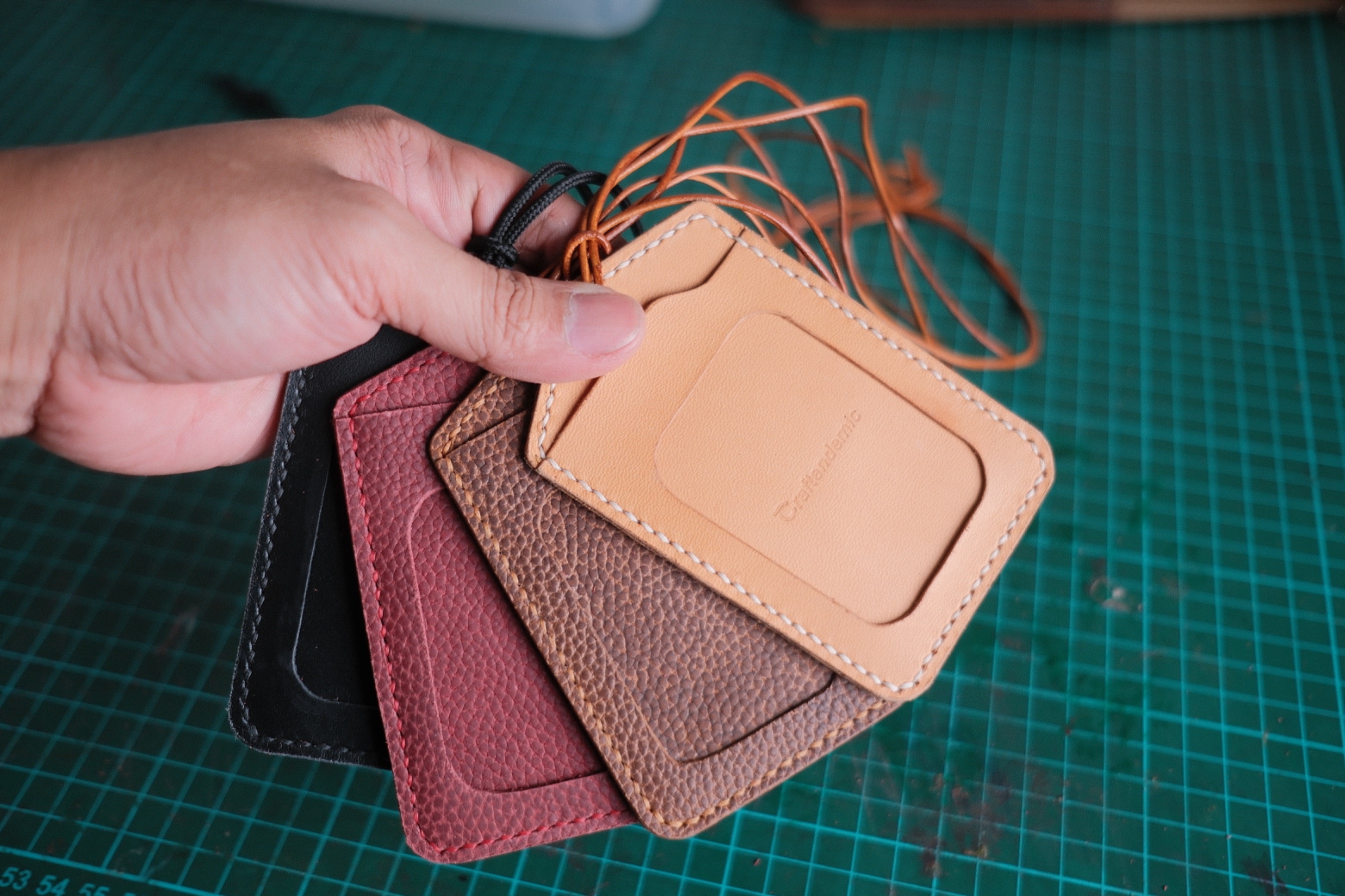 Leather ID Lanyard