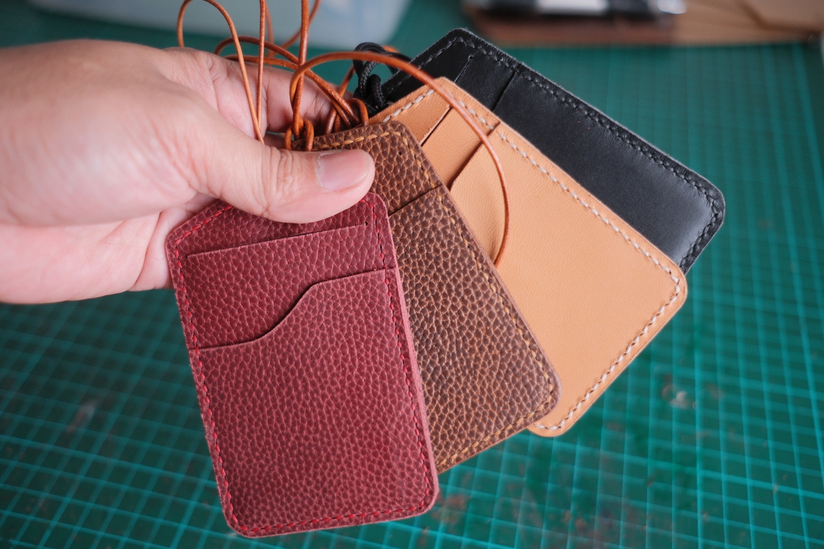 Leather ID Lanyard