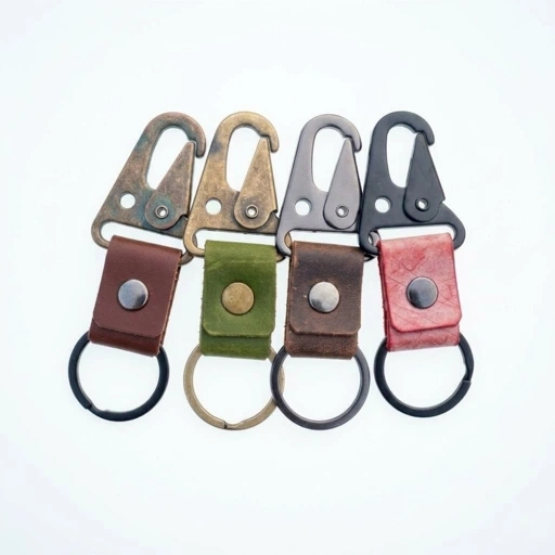 Leather mini keyhook / mini keychain