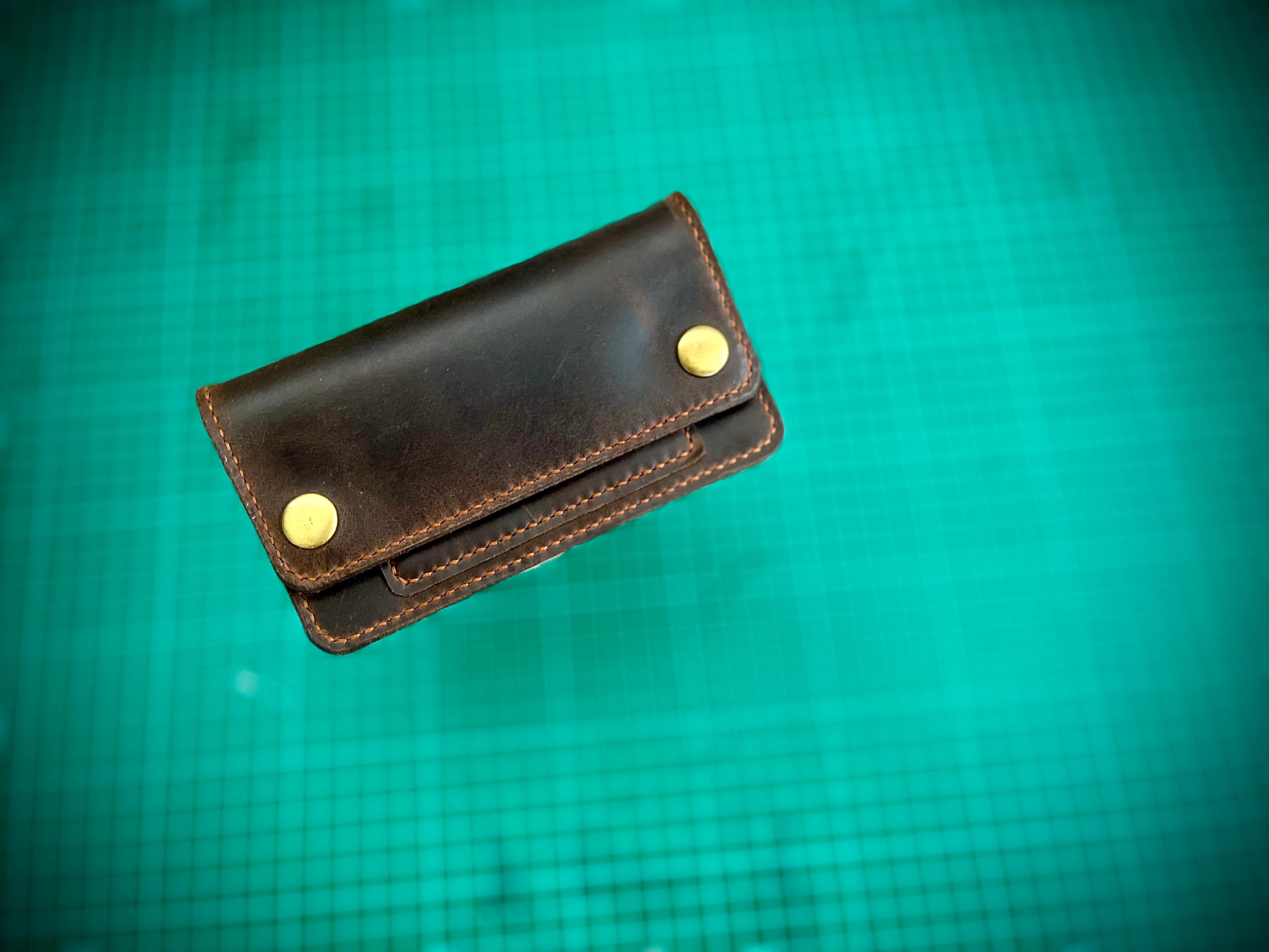 Leather Mini Trucker Wallet