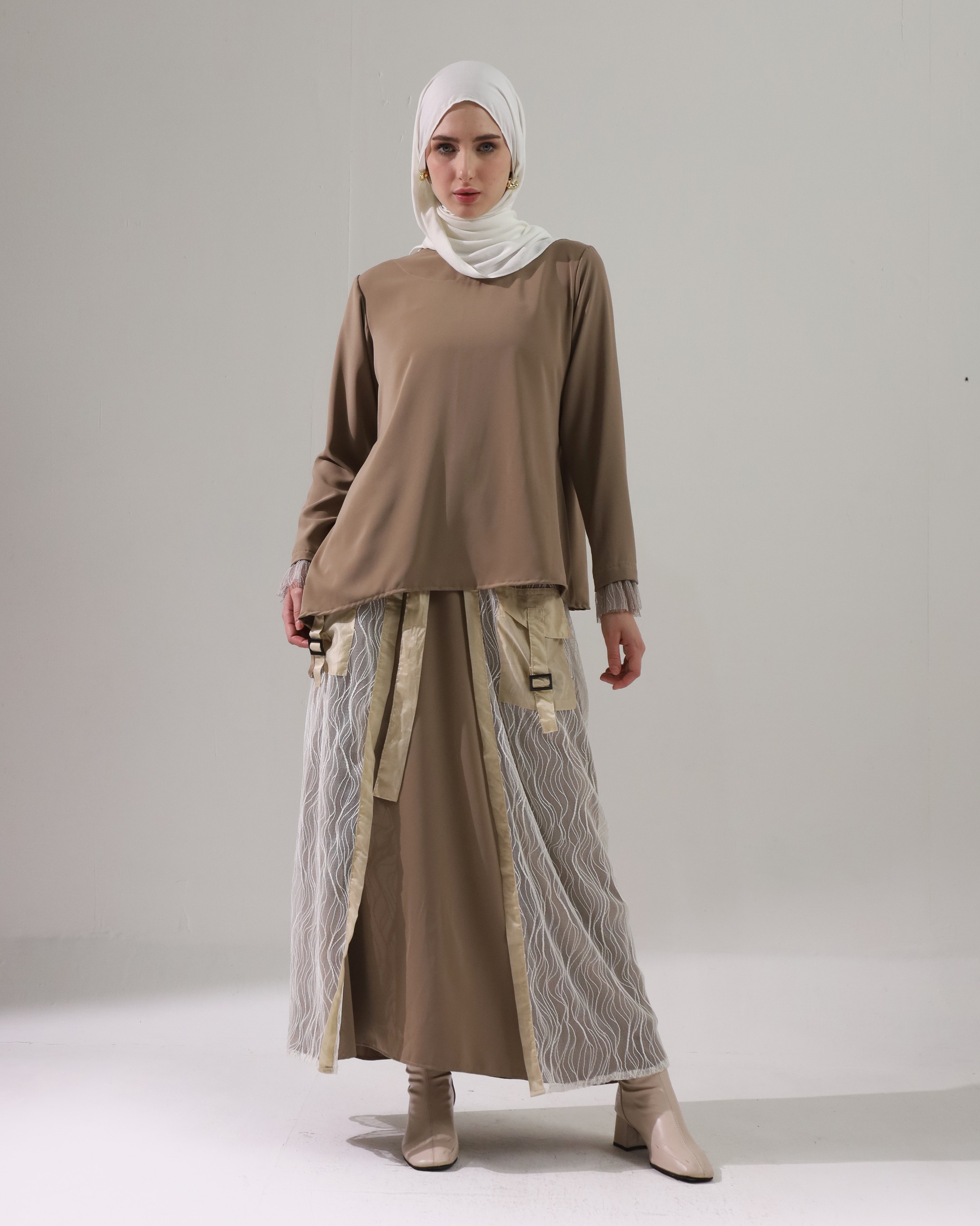 BELYANZA - Flowzy Skirt Layered Brukat Lace