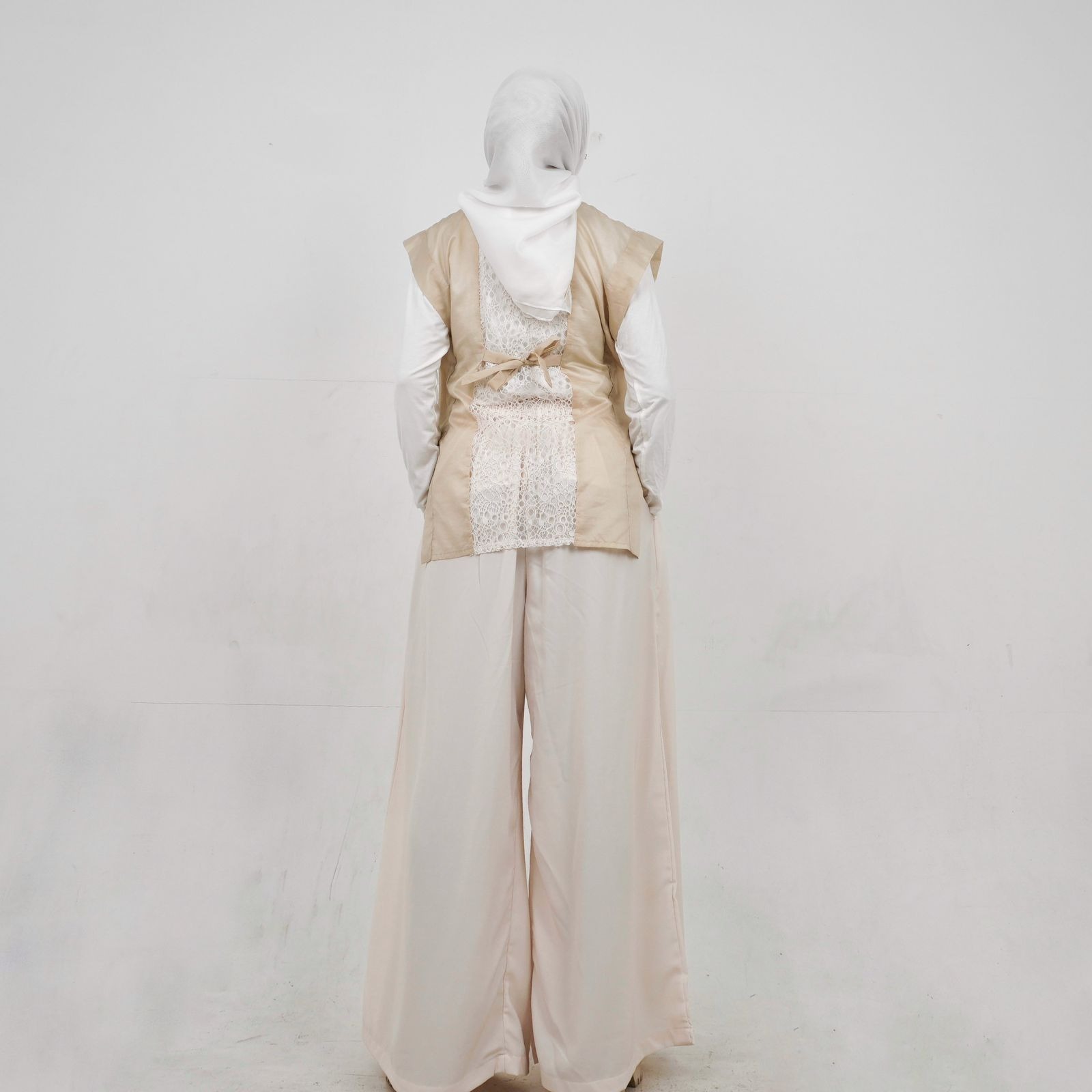 BELYANZA - Brucia Outer Vest Brukat Premium Ivory Cream