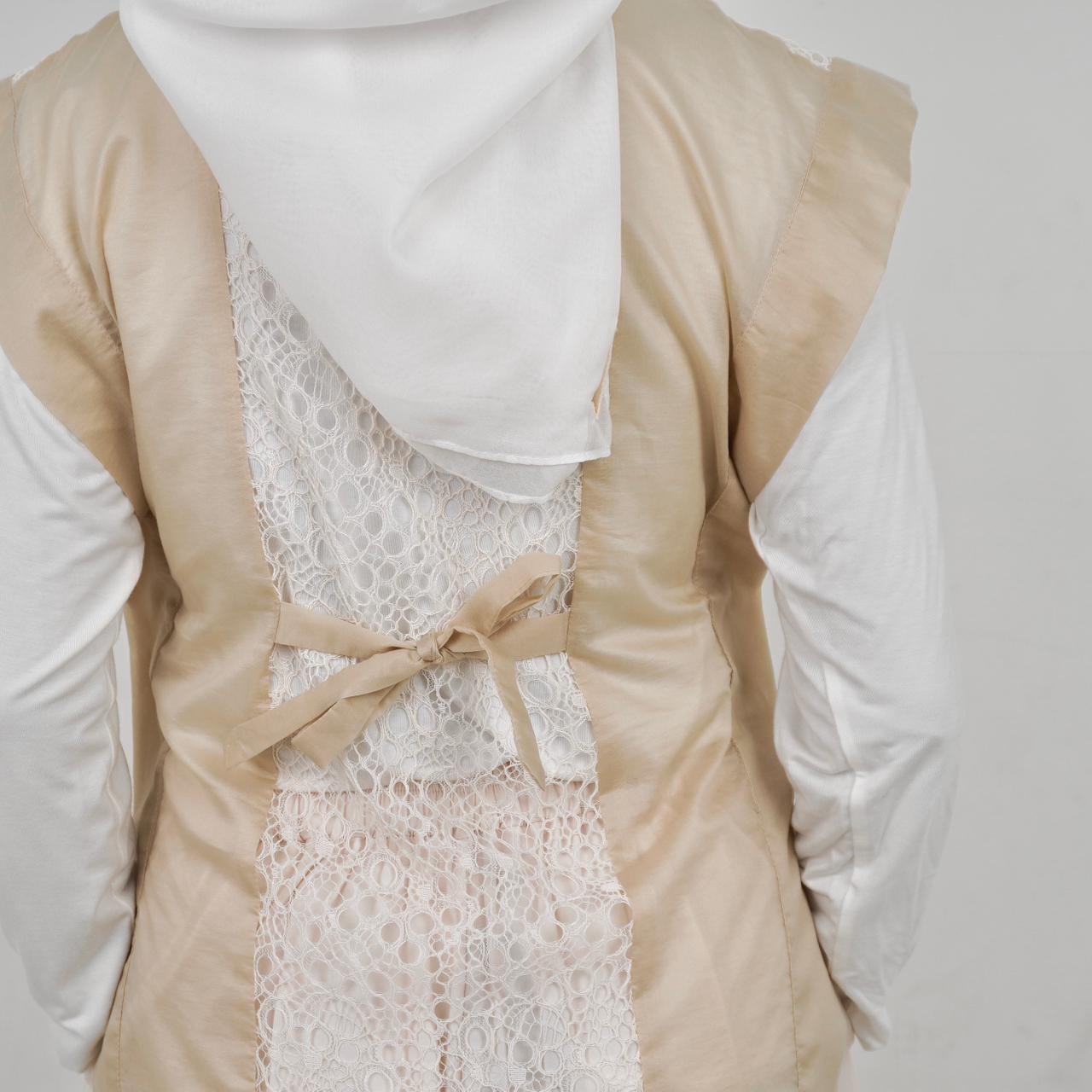 BELYANZA - Brucia Outer Vest Brukat Premium Ivory Cream