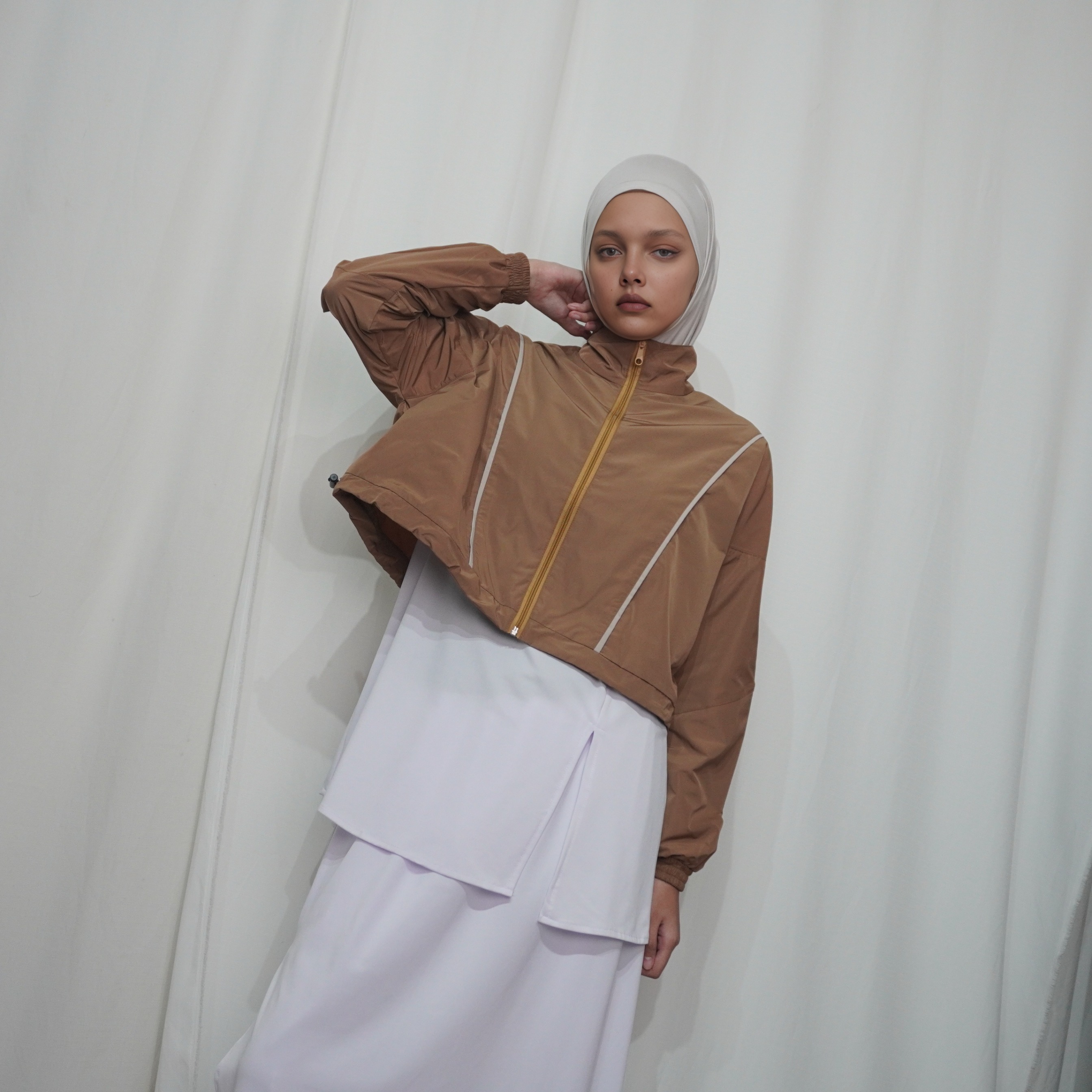 BELYANZA ACTIVE - Cropy Jacket Sport Choco Caramel Dryfit Premium High Quality