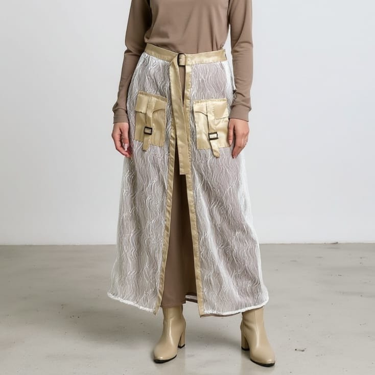BELYANZA - Flowzy Skirt Layered Brukat Lace