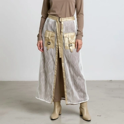 Image of BELYANZA - Flowzy Skirt Layered Brukat Lace