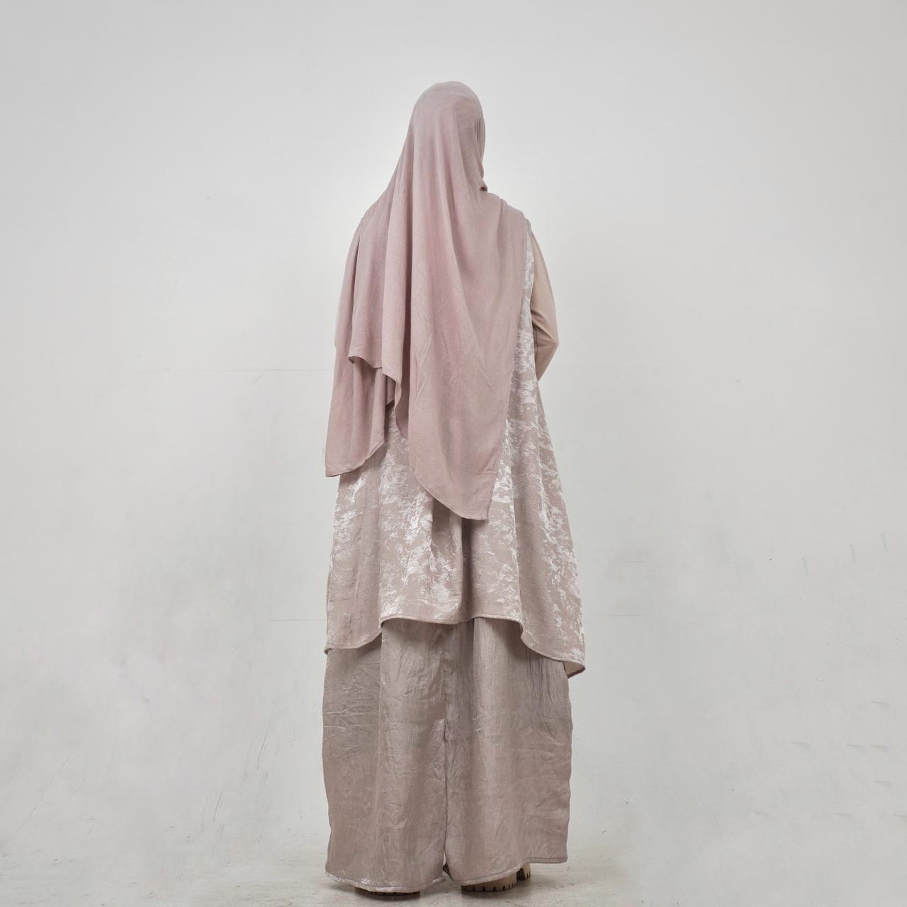 BELYANZA - Hayya One Set Outer & Skirt Premium Cream