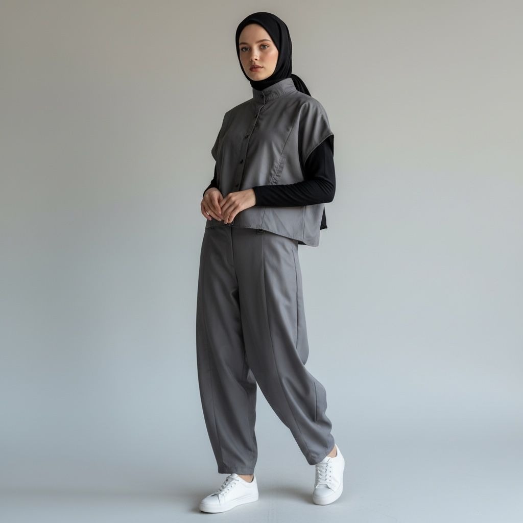 BELYANZA - Khafa Crop Top Outer Grey