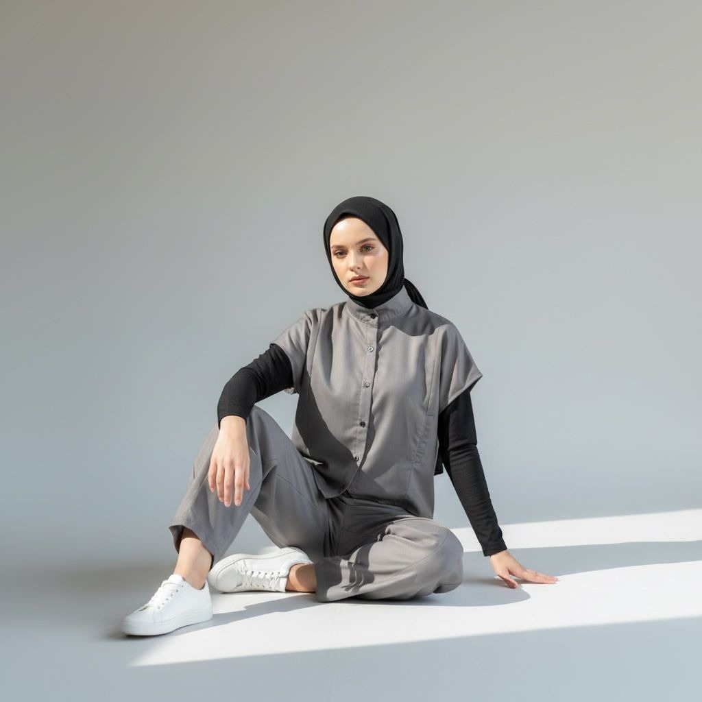 BELYANZA - Khafa Crop Top Outer Grey