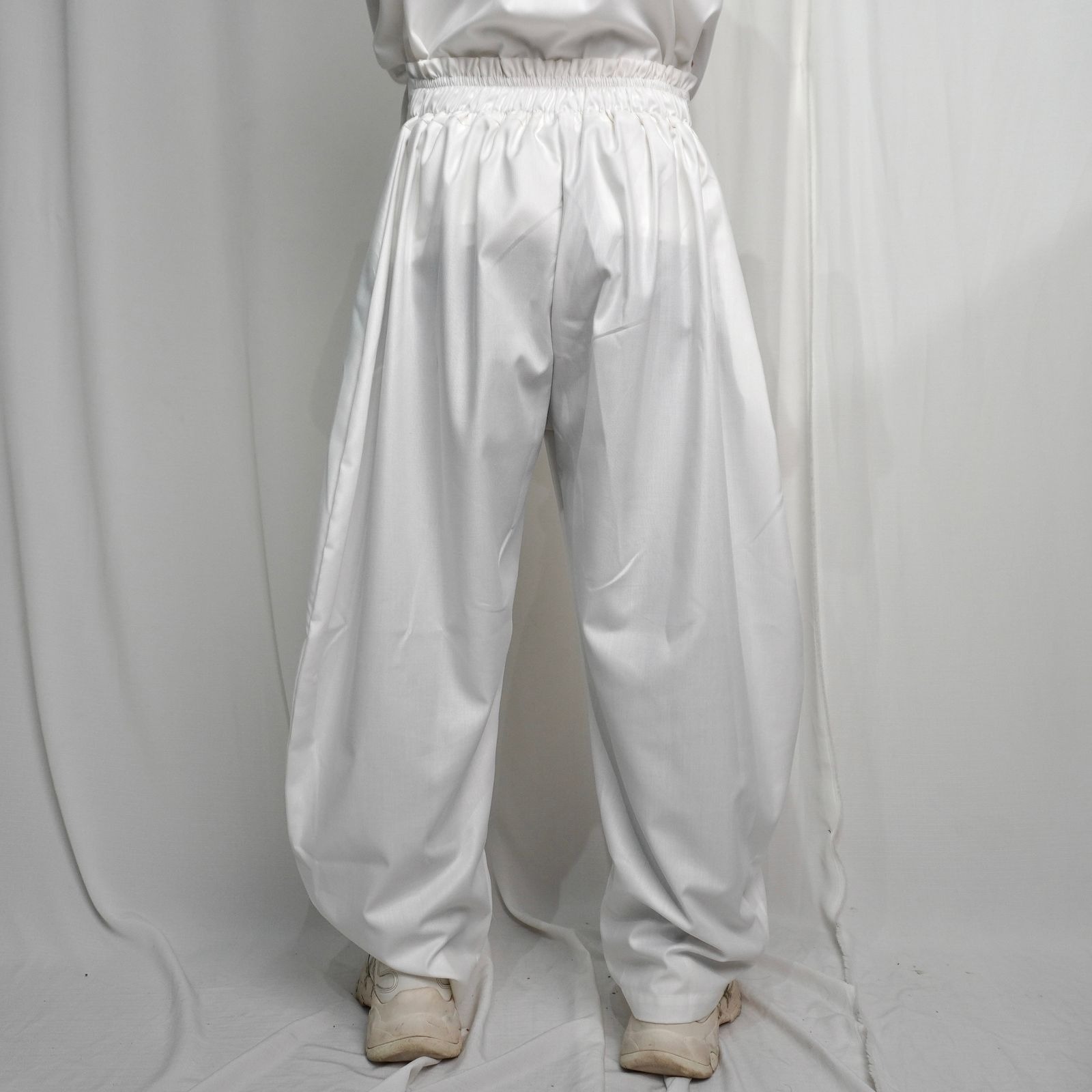 BELYANZA - Khafa Barrel Pants Grey White Basic
