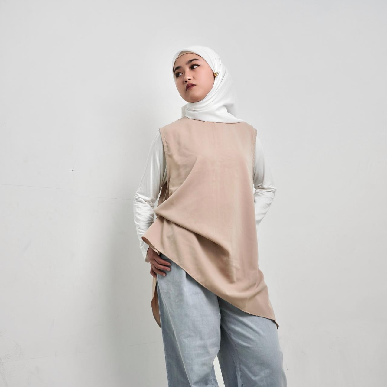 BELYANZA - Levy Inner Slevee Blouse Dusty Pink Salmon