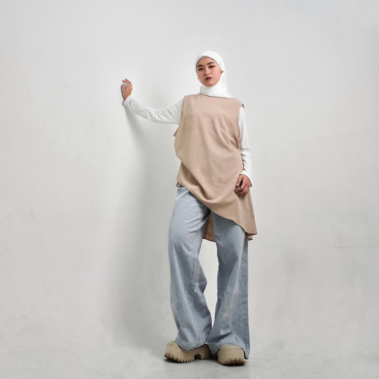 BELYANZA - Levy Inner Slevee Blouse Dusty Pink Salmon