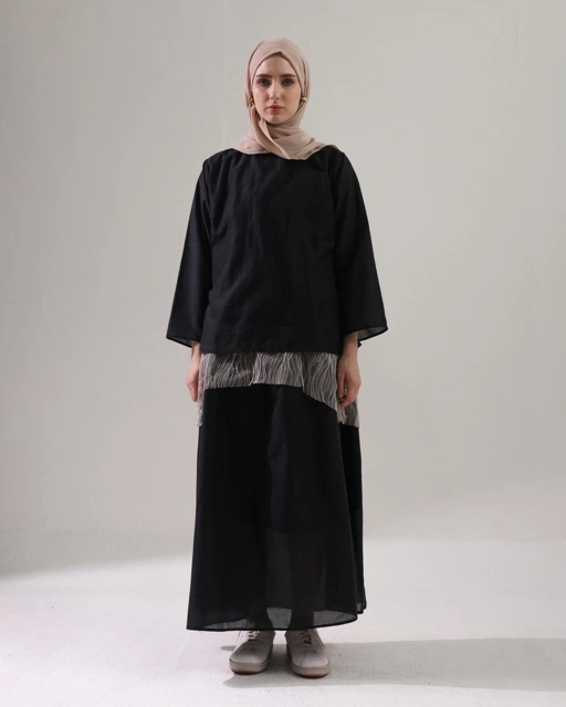BELYANZA - Locia One Set Atasan Skirt Basic Black