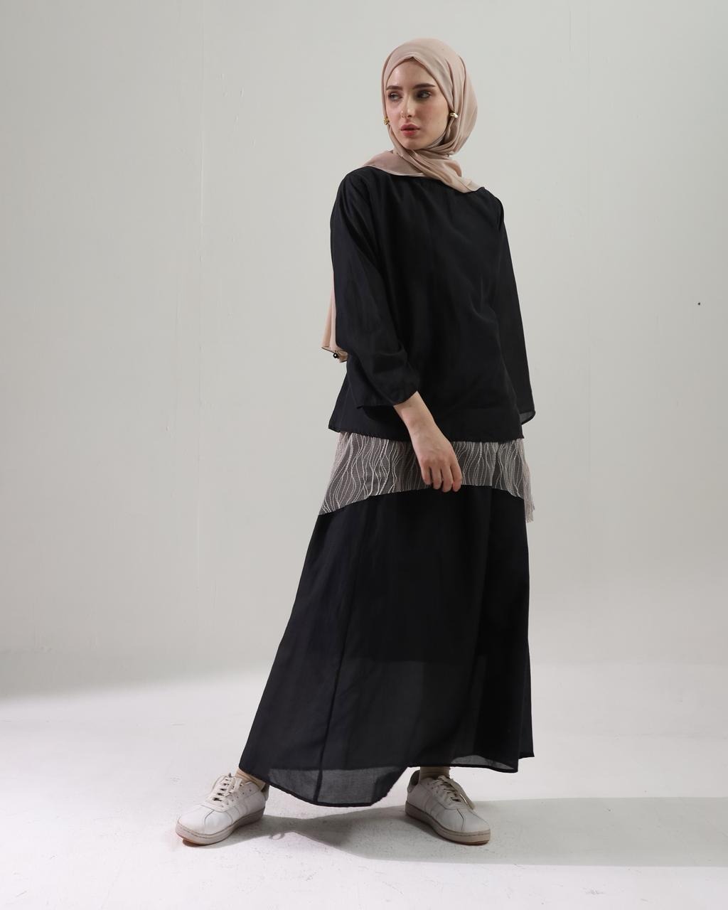 BELYANZA - Locia One Set Atasan Skirt Basic Black