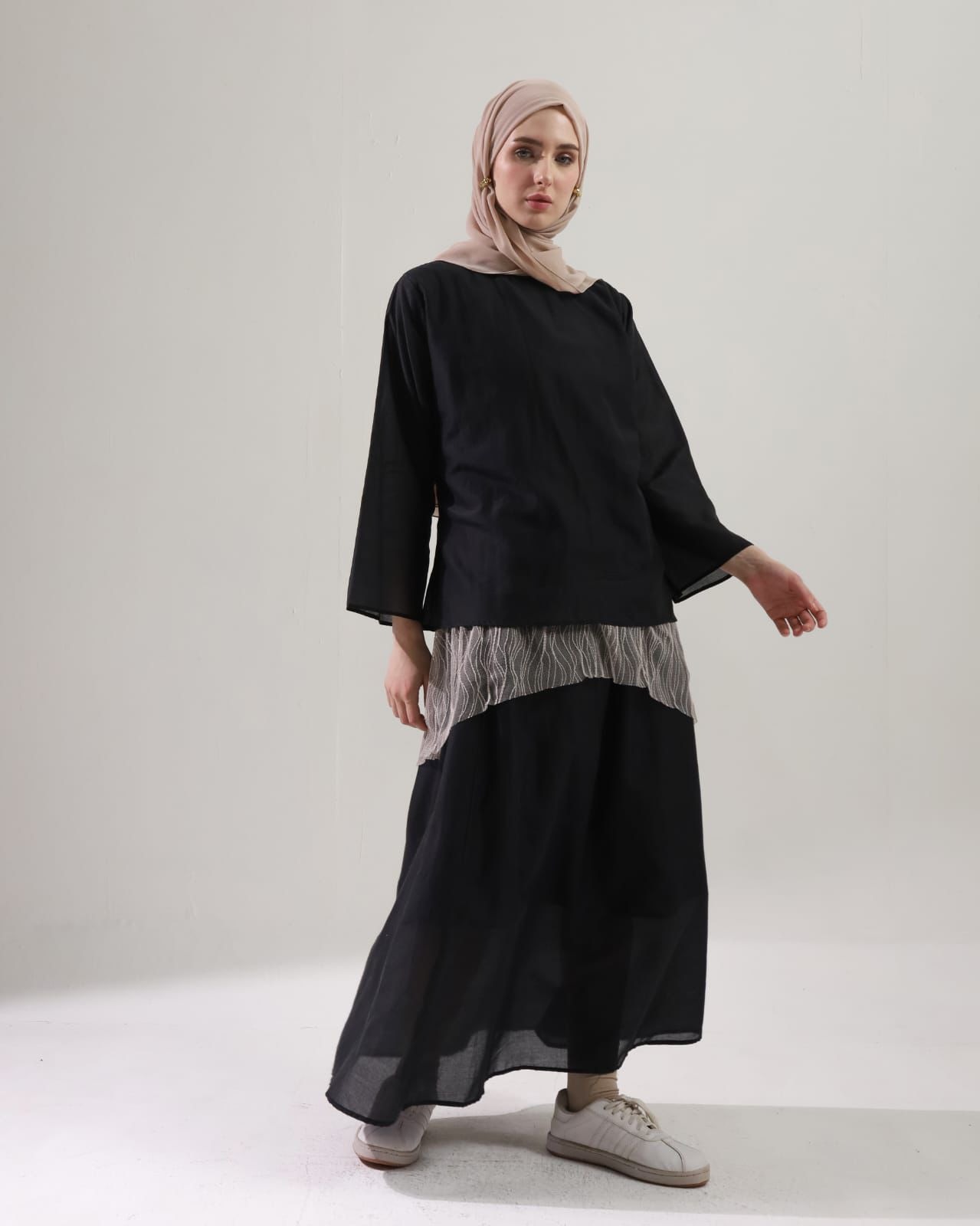 BELYANZA - Locia One Set Atasan Skirt Basic Black