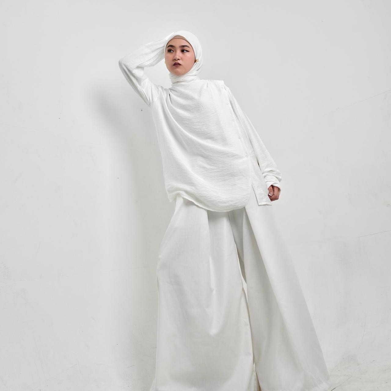 BELYANZA - Senina Top Atasan Blouse Inner Basic White