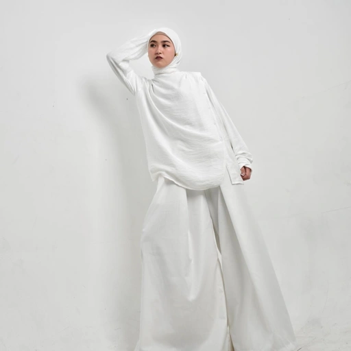 BELYANZA - Senina Top Atasan Blouse Inner Basic White