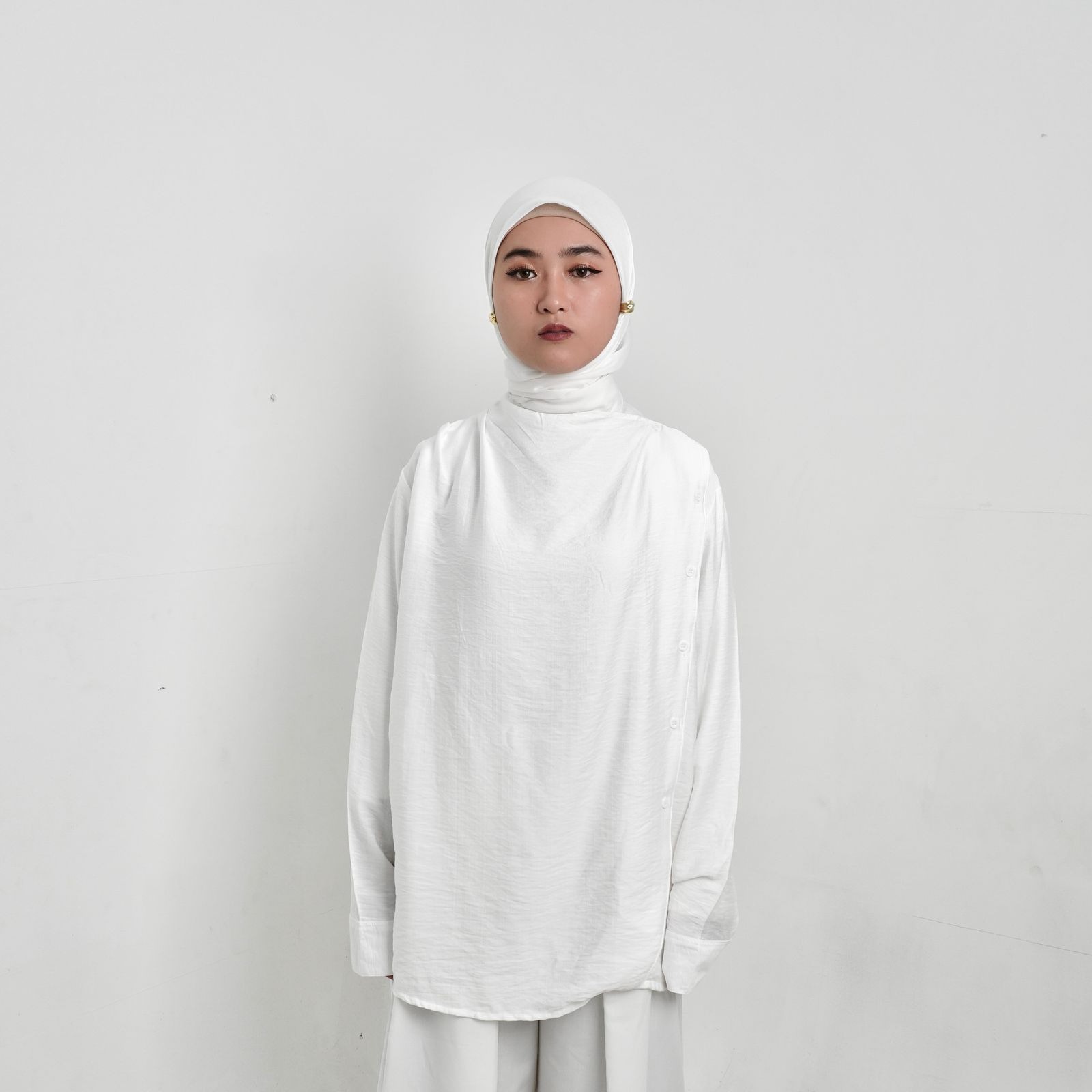 BELYANZA - Senina Top Atasan Blouse Inner Basic White