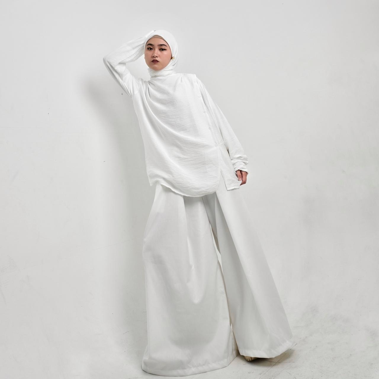 BELYANZA - Senina Top Atasan Blouse Inner Basic White