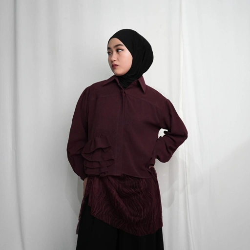 Image of BELYANZA - Veila Crop Top Burgundy