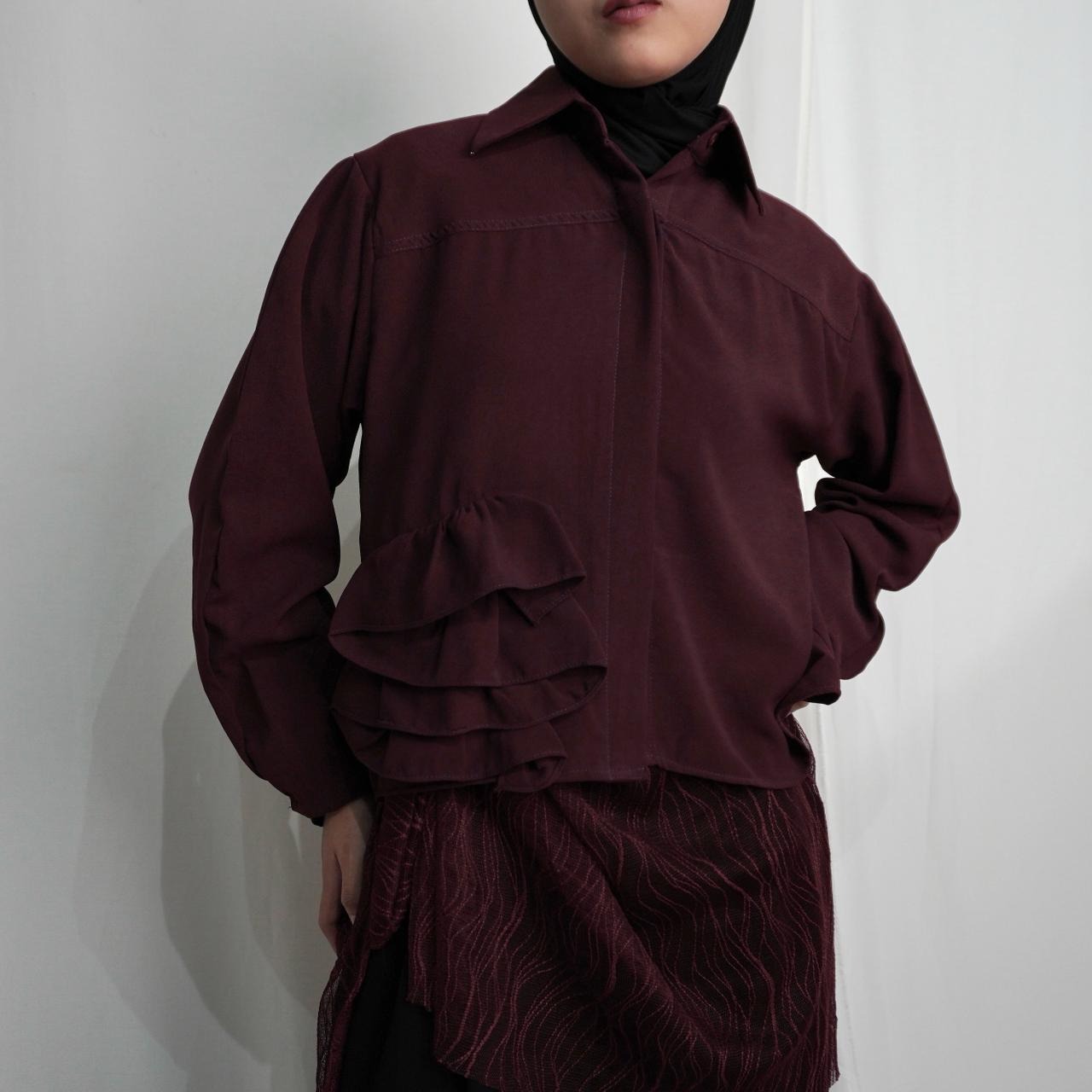 BELYANZA - Veila Crop Top Burgundy