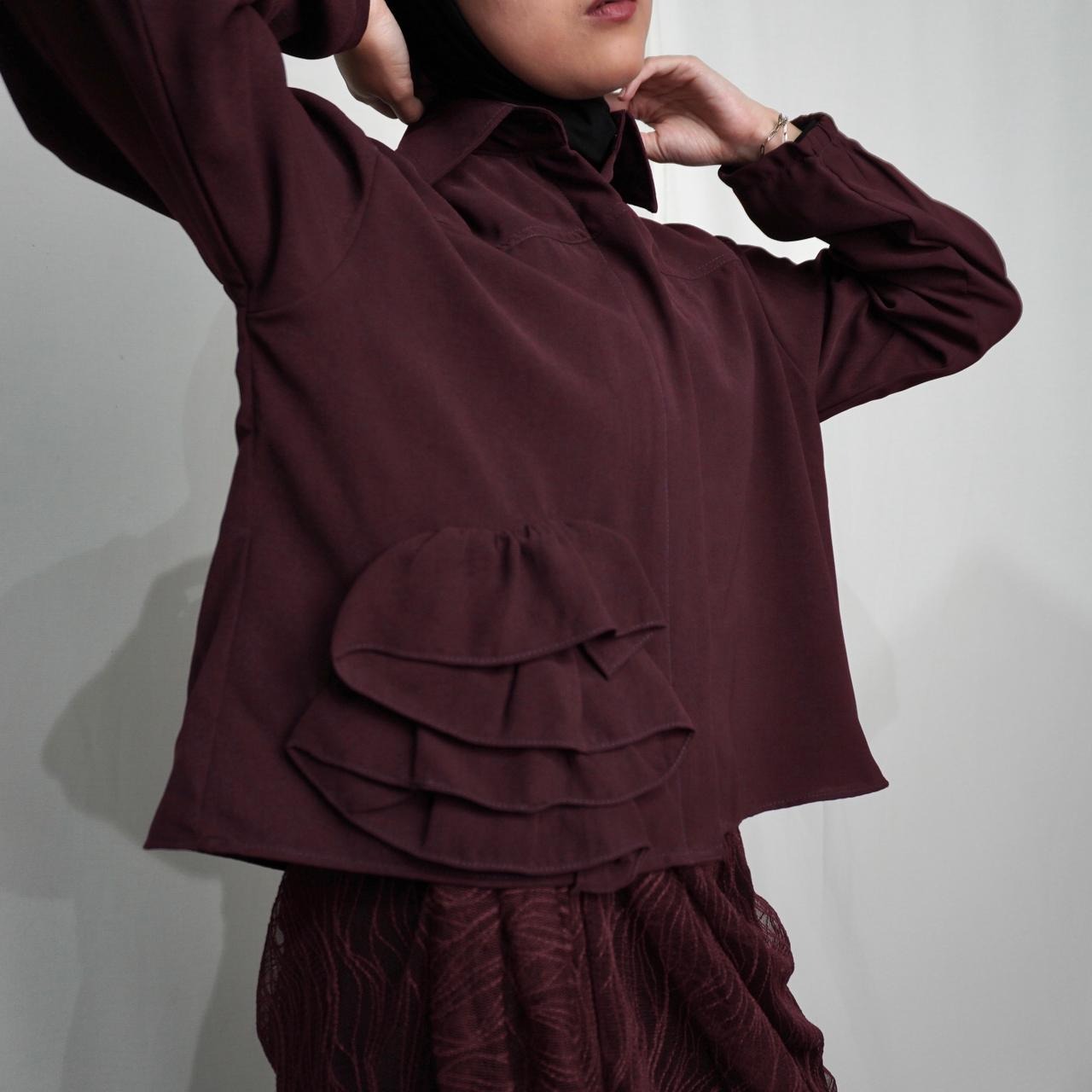 BELYANZA - Veila Crop Top Burgundy