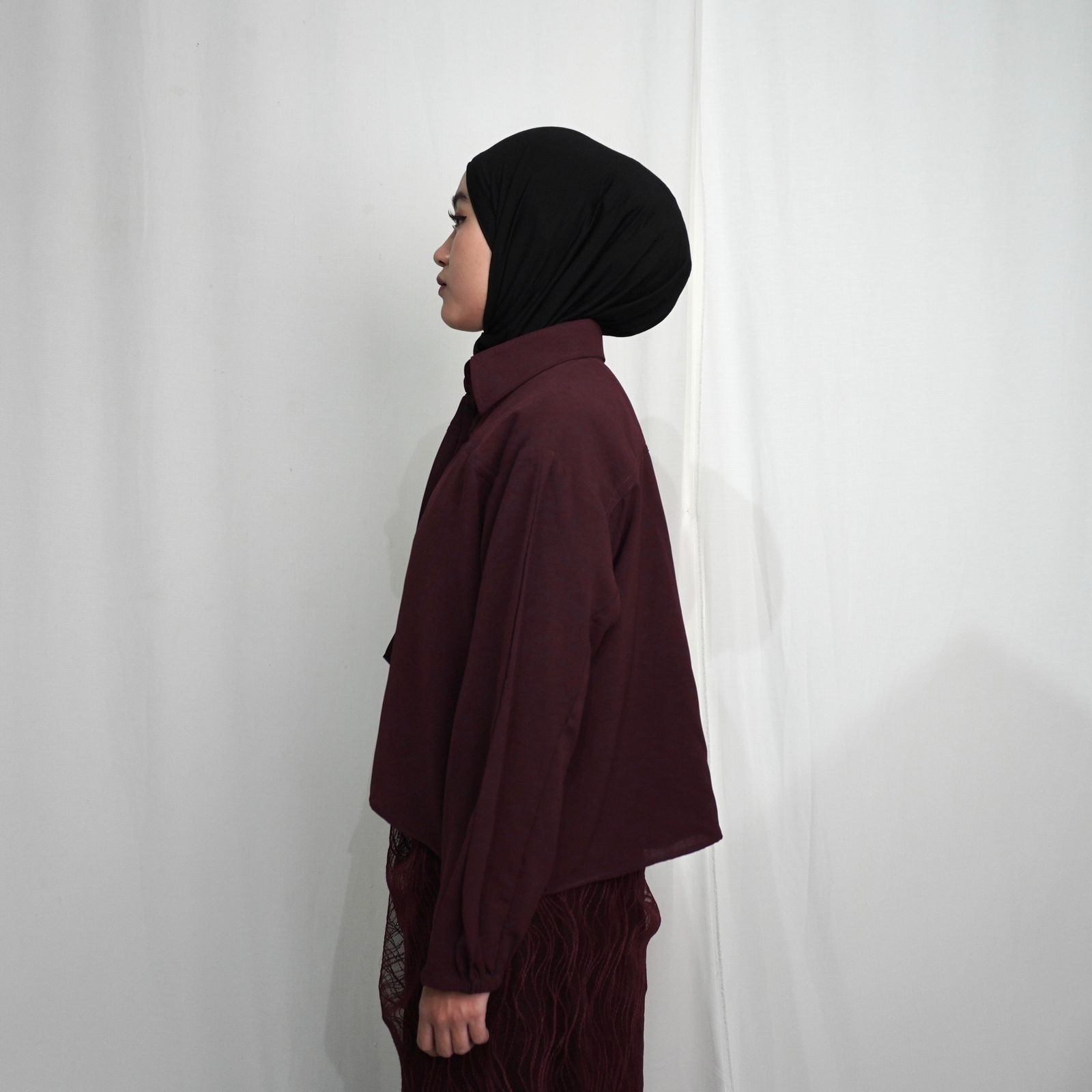 BELYANZA - Veila Crop Top Burgundy