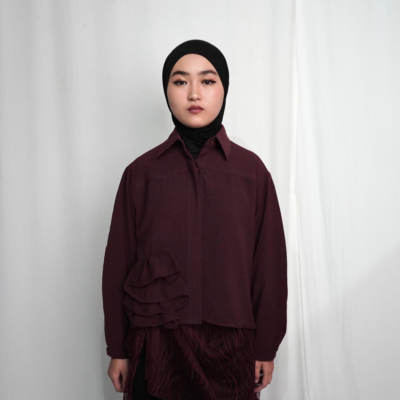 BELYANZA - Veila Crop Top Burgundy