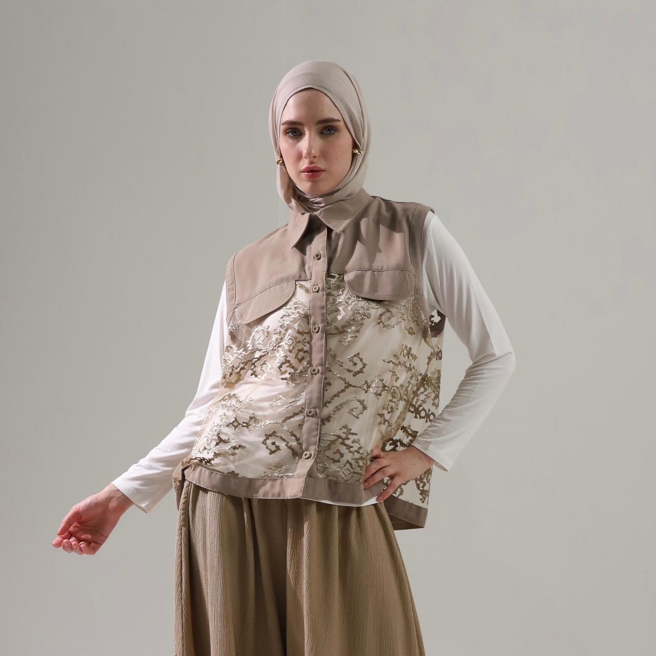 BELYANZA - Zenith Outer Vest Crop Choco
