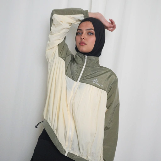 Image of BELYANZA ACTIVE - Blesta Jacket Sporty Women Dryfit Antibacterial Cream Padel Zumba Running