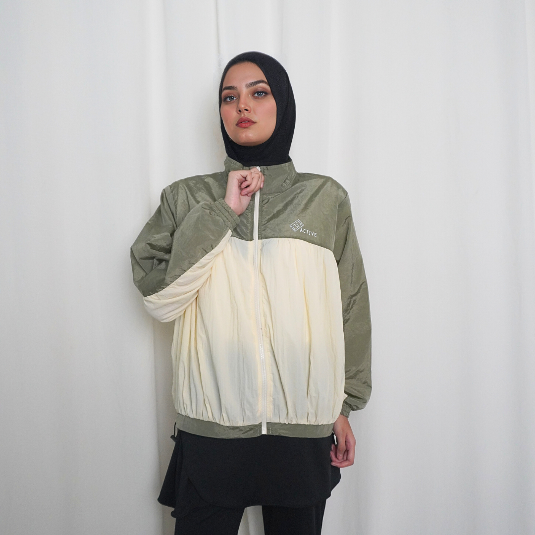 BELYANZA ACTIVE - Blesta Jacket Sporty Women Dryfit Antibacterial Cream Padel Zumba Running