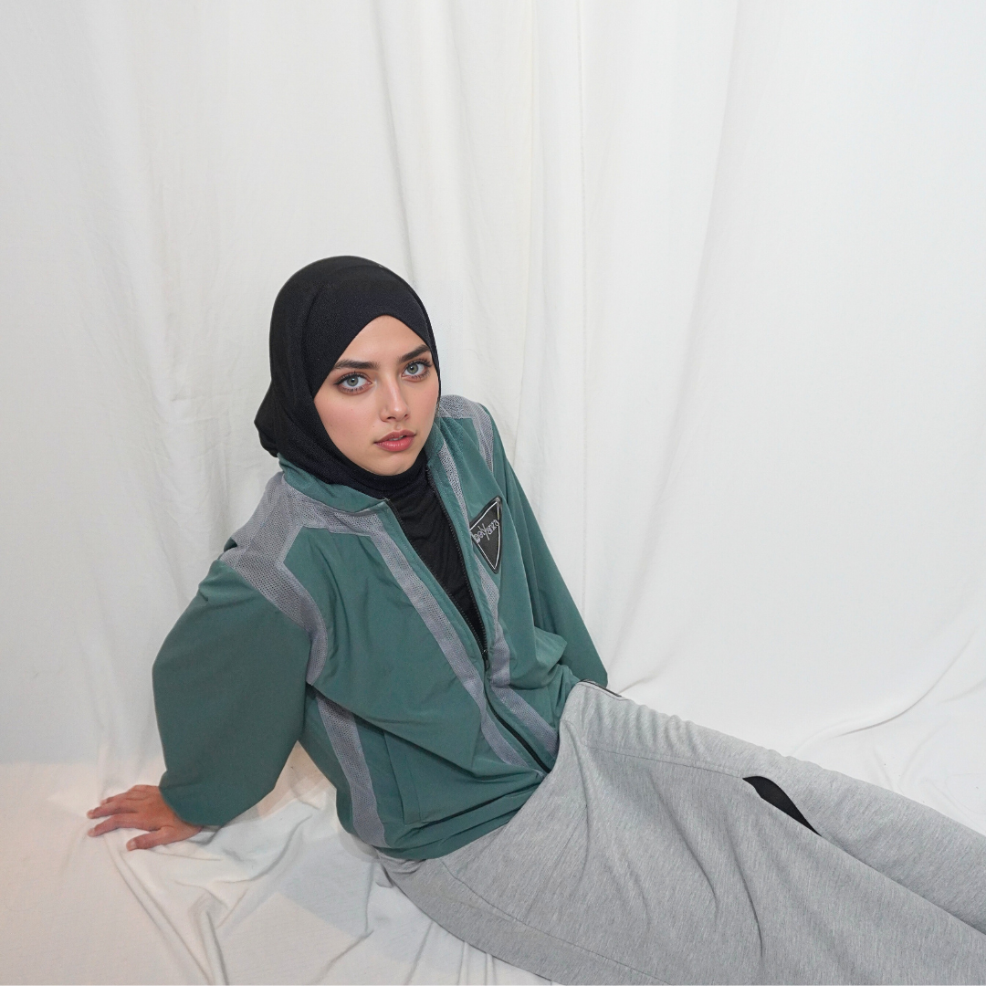 BELYANZA ACTIVE - Eluna Jacket Dryfit Antibaterial Sporty Teal Green