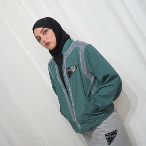 Image of BELYANZA ACTIVE - Eluna Jacket Dryfit Antibaterial Sporty Teal Green