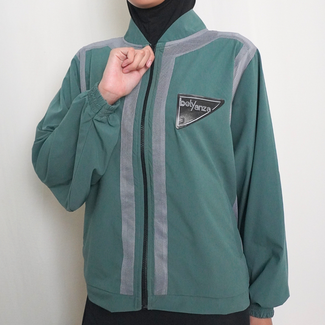 BELYANZA ACTIVE - Eluna Jacket Dryfit Antibaterial Sporty Teal Green