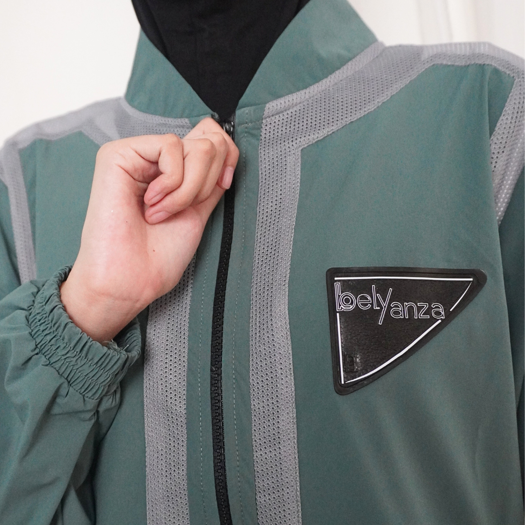 BELYANZA ACTIVE - Eluna Jacket Dryfit Antibaterial Sporty Teal Green