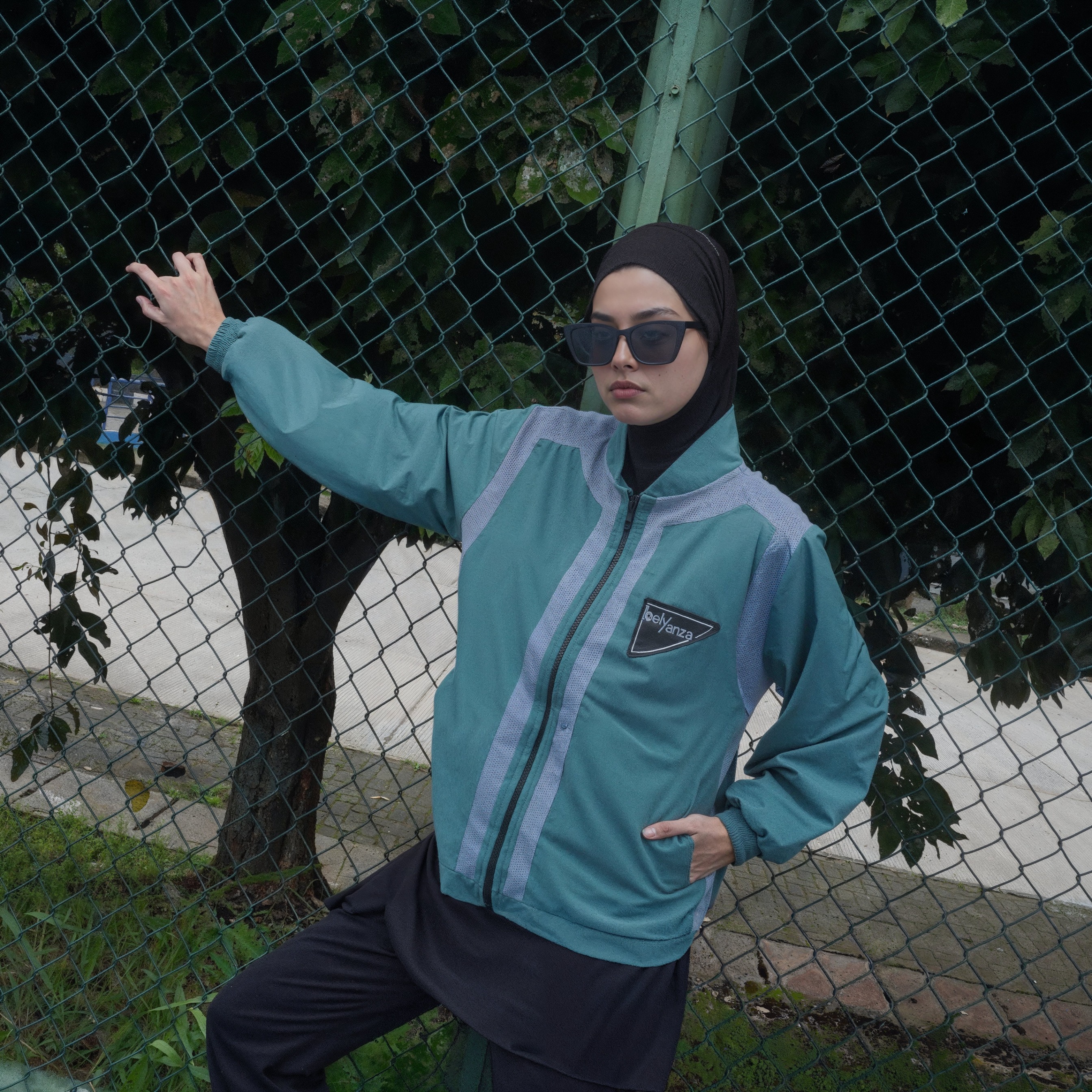BELYANZA ACTIVE - Eluna Jacket Dryfit Antibaterial Sporty Teal Green
