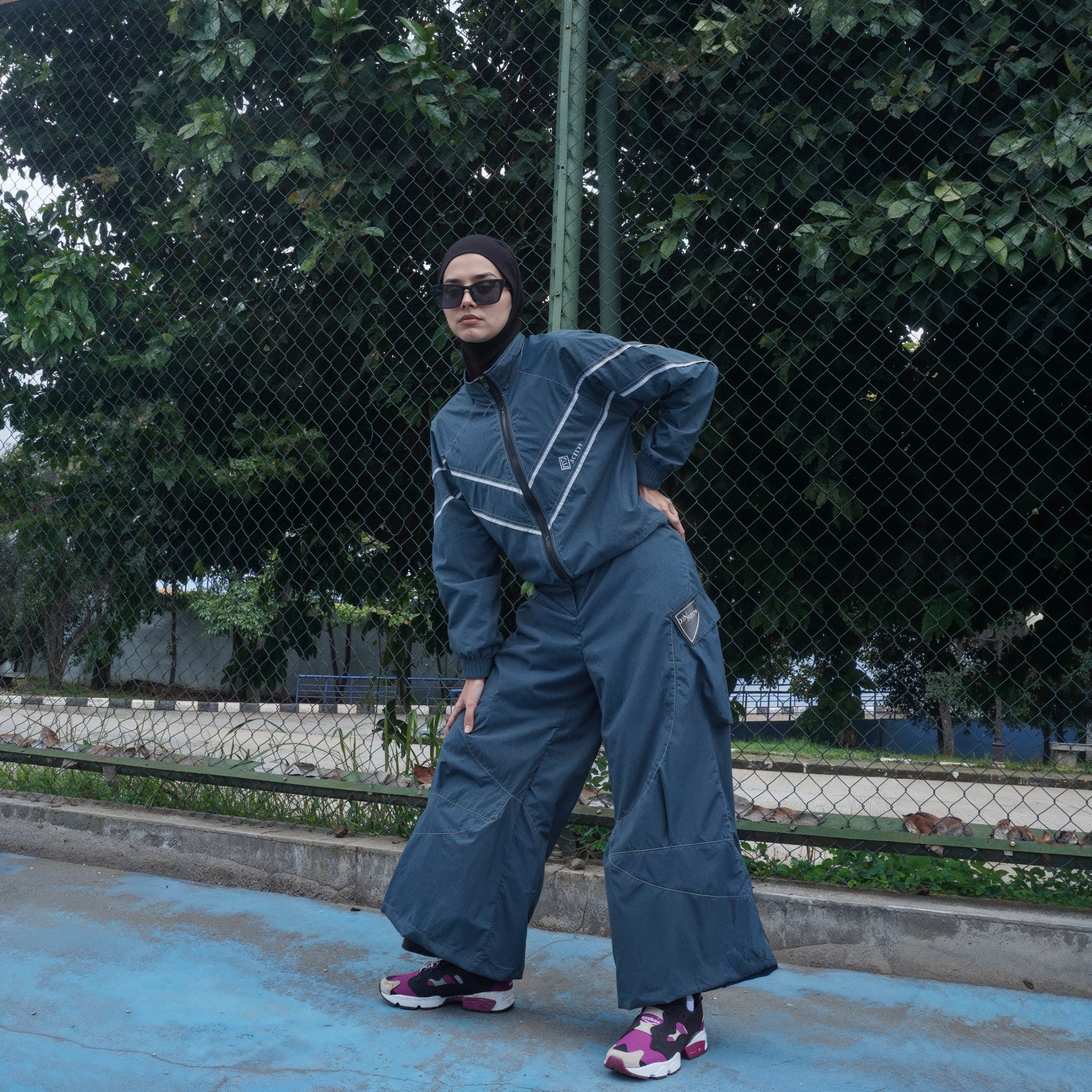 BELYANZA ACTIVE - Modlline Jacket Pants Dryfit Antibacterial Women Teal Green for Padel Running Tennis
