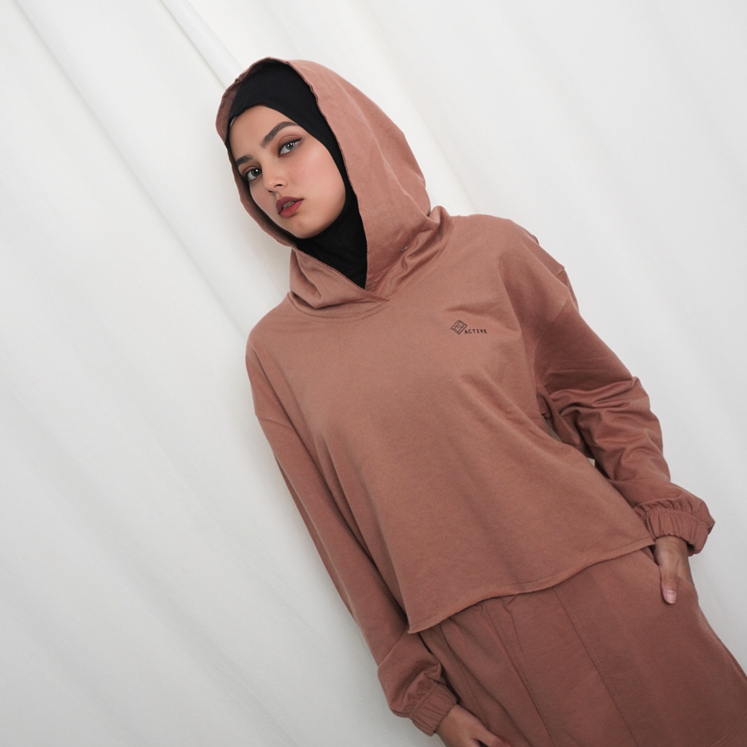 BELYANZA ACTIVE - Moody Hoodie Sweater Crop Top