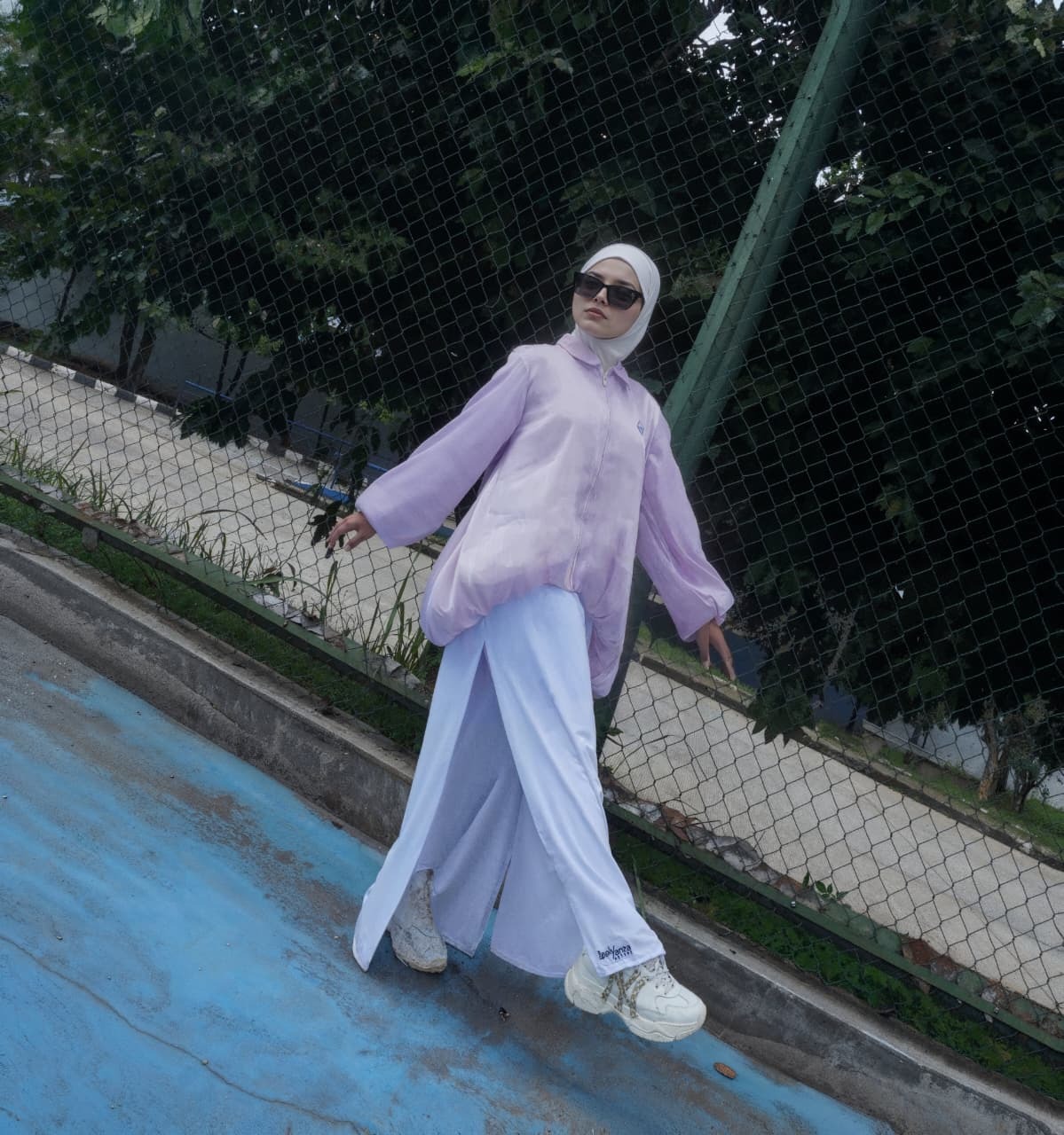 BELYANZA ACTIVE - Nevuta Jacket Top Modest Sporty Lilac Premium High Quslity