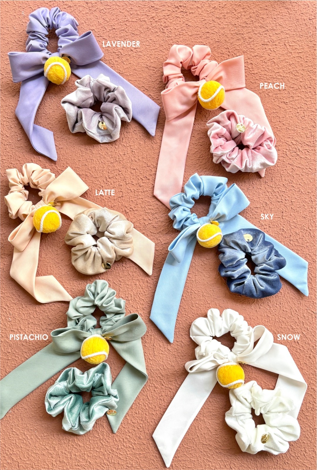 COURT CHARM (SCRUNCHIE SET OF 2)