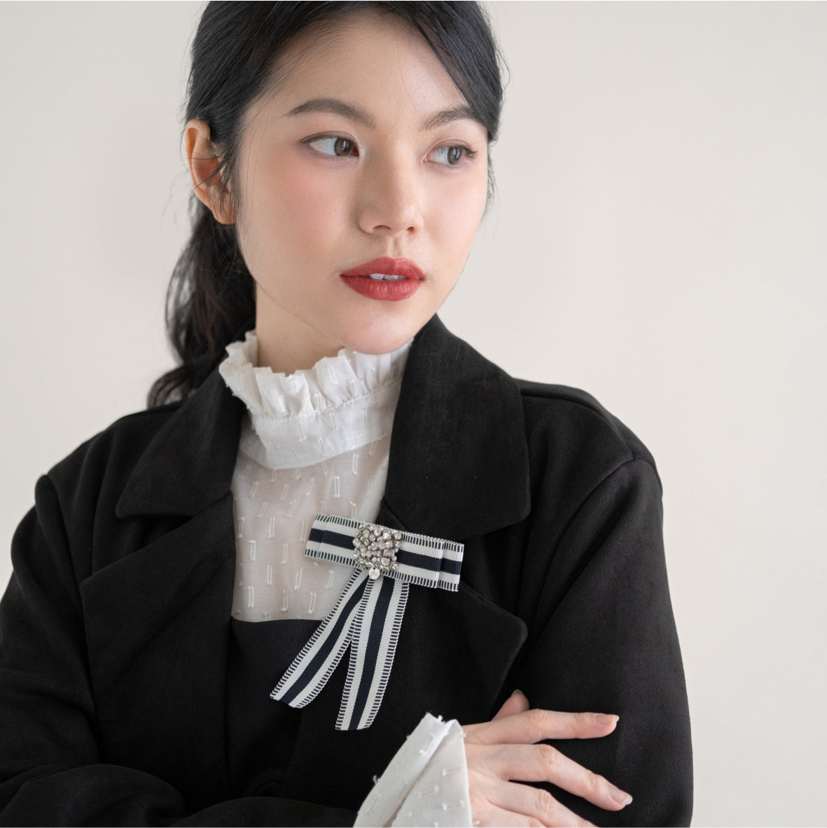 MAGGIE STRIPES BROOCH